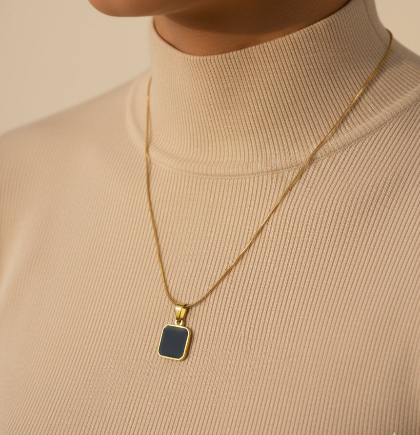 Black Frame Necklace