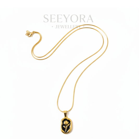 Black Blossom Necklace