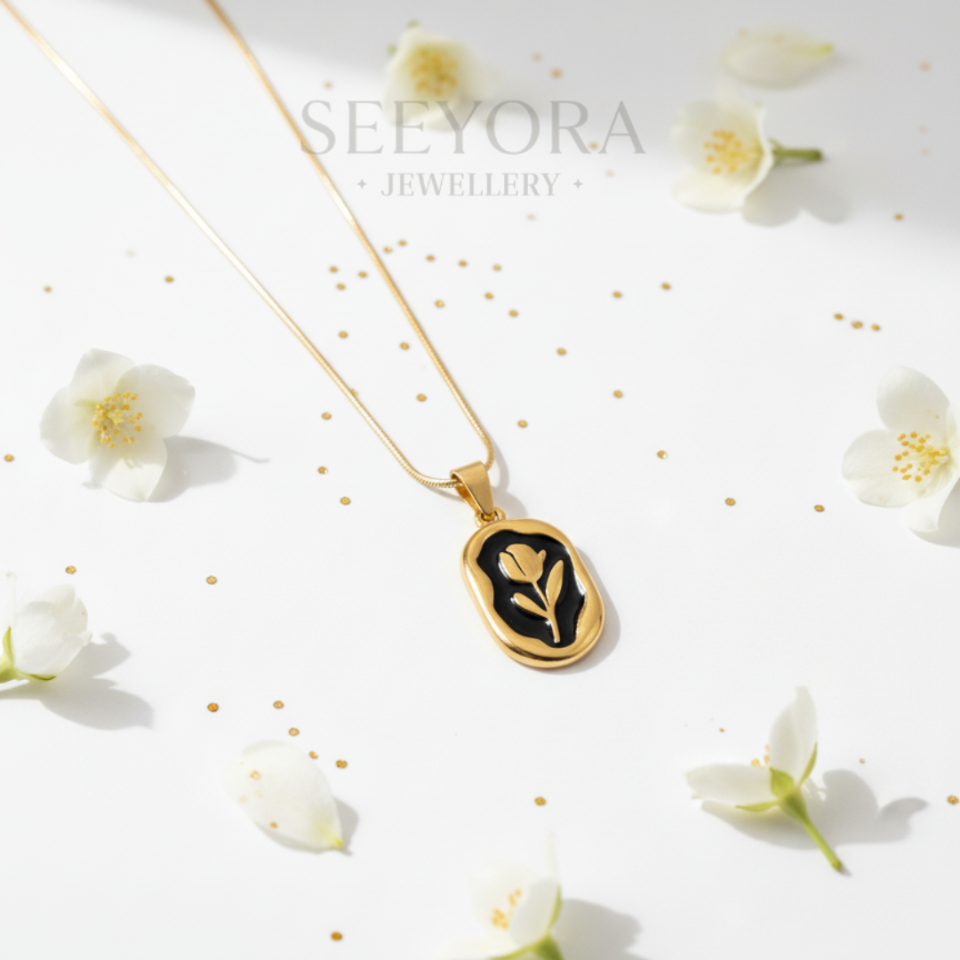 Black Blossom Necklace