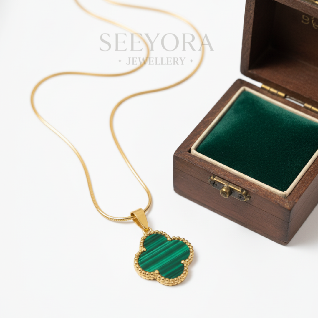 Emerald Clover Necklace