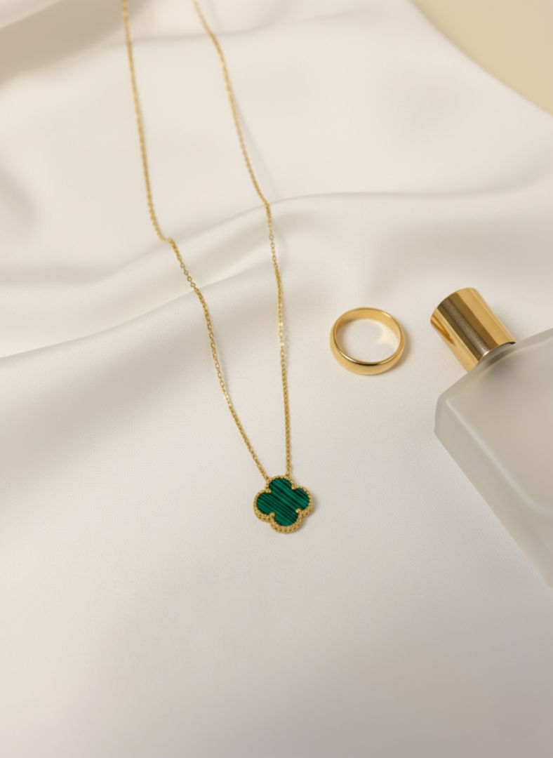 Emerald Clover Necklace