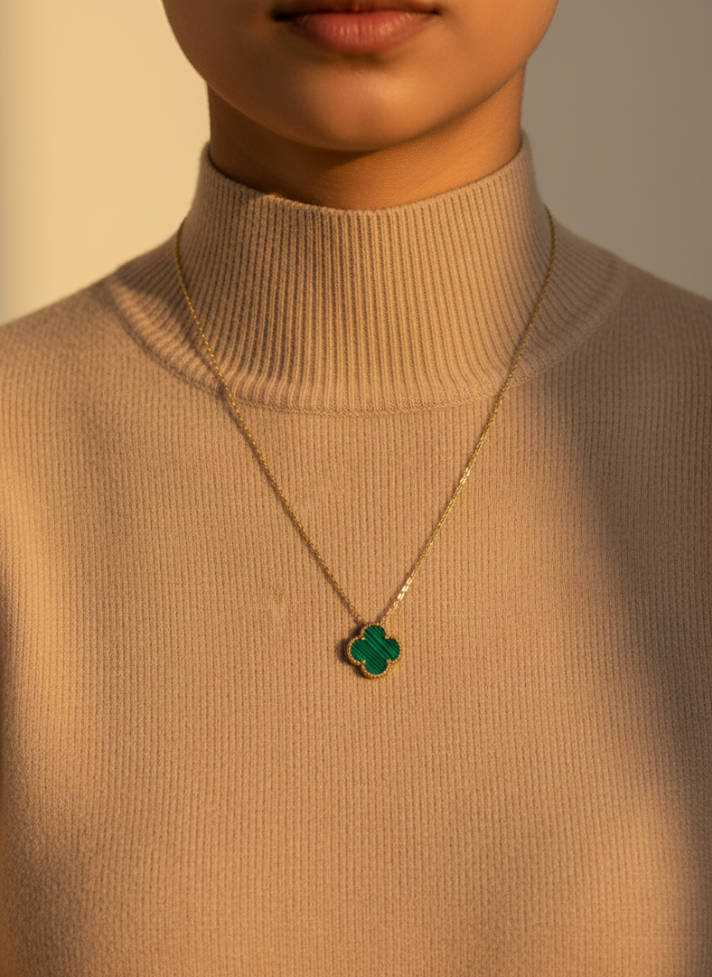 Emerald Clover Necklace