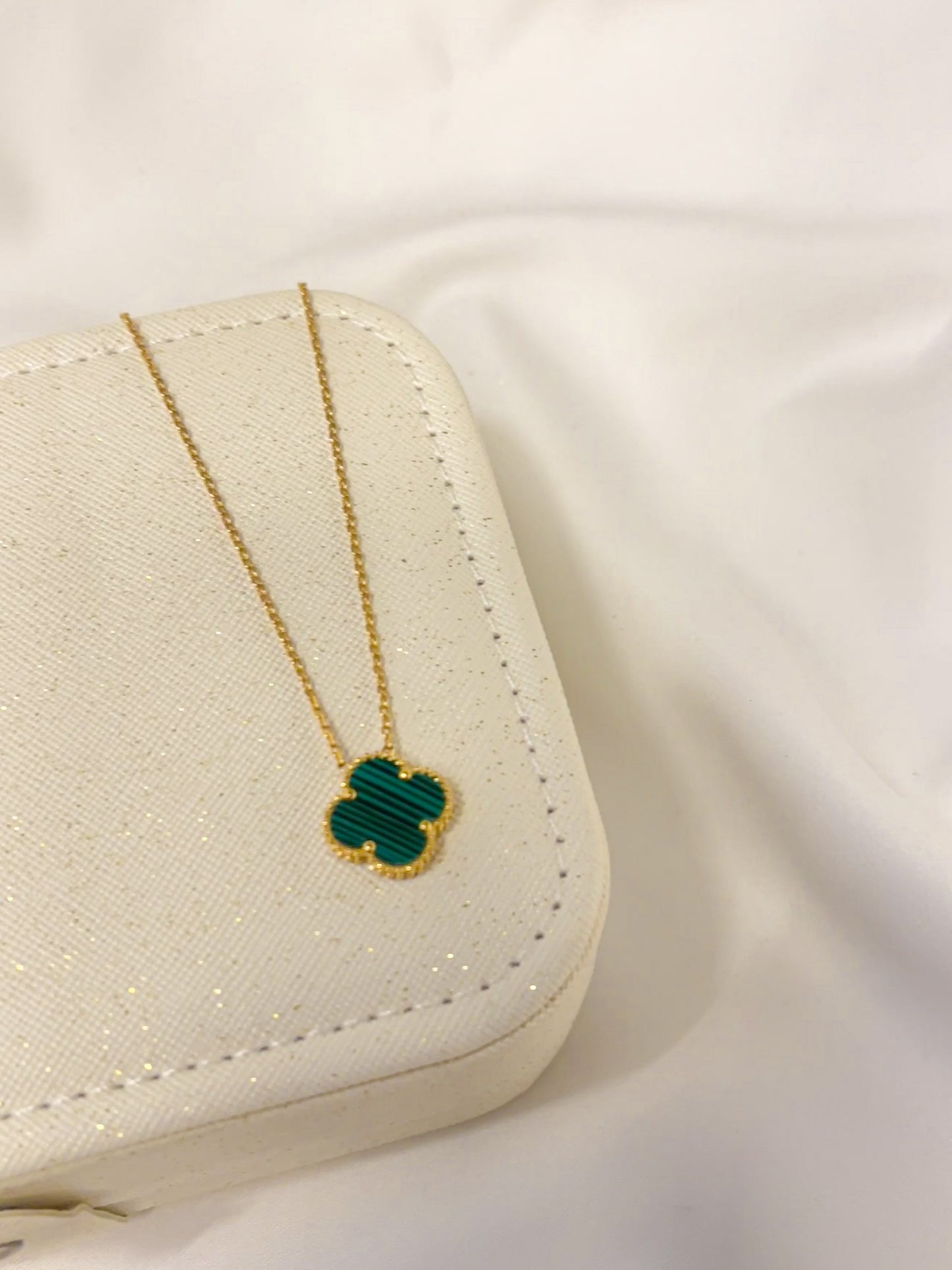 Emerald Clover Necklace